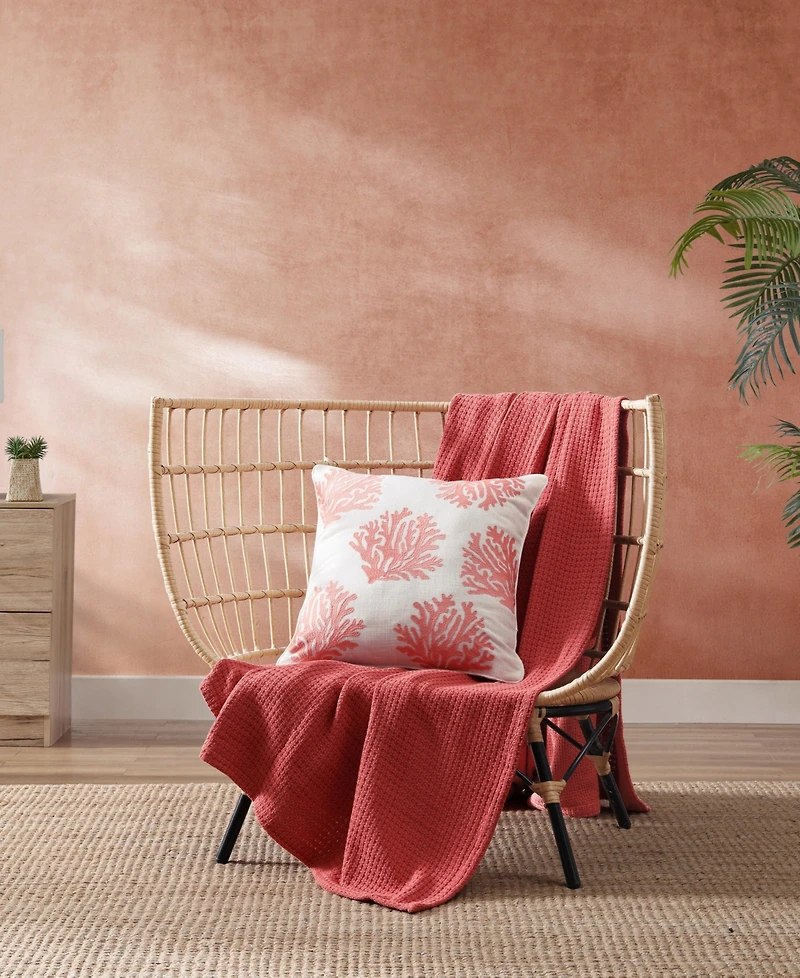 Tommy Bahama Home Coral Island Slub Decorative Pillow, 20" x 20"