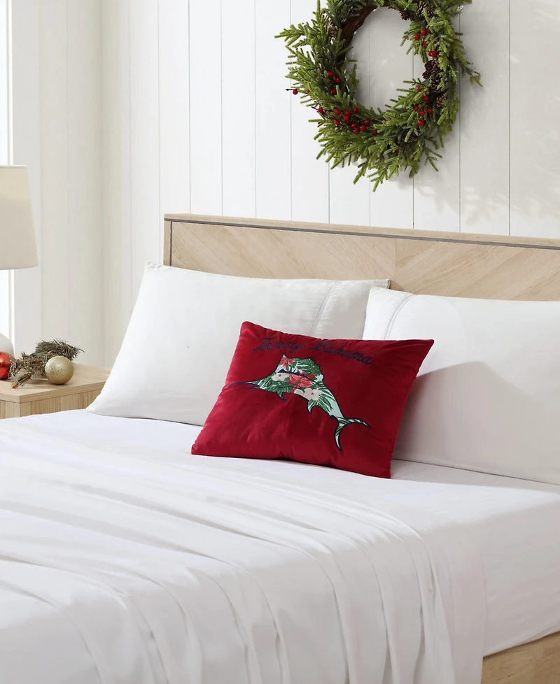 Tommy Bahama Home Holiday Marlin Velvet Decorative Pillow, 15" x 20"