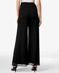 Msk Mesh Wide-Leg Dress Pants