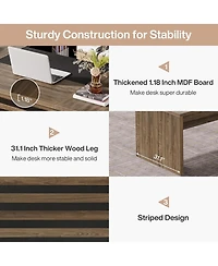 Tribesigns 62.2" Executive Desk with Mobile File Cabinet, L-Shaped Office Storage Shelves, Large Computer Business Workstation