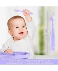Sperric Baby Girls Silicone Suction Plate 100% Food Grade Stay Put Plates - Bpa Free Microwave & Dishwasher Safe