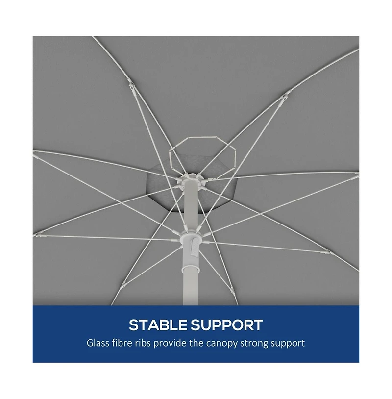 Slickblue Sapphire Outdoor Beach Umbrella - Stylish Portable Sunshade for Beach, Patio, and Outdoor Use