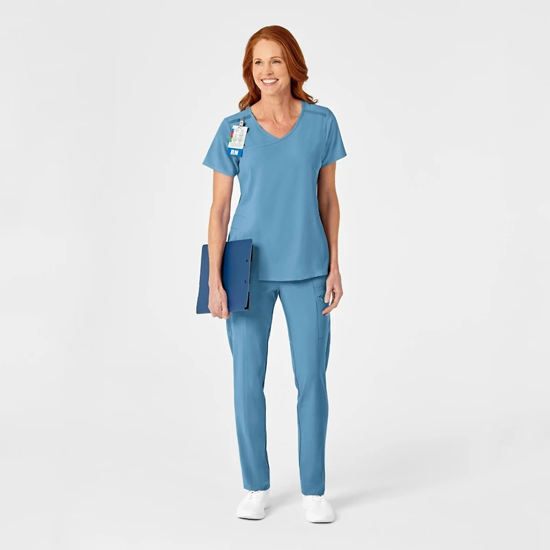 Wink Renew Women's Mock Wrap Scrub Top