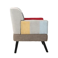 Streamdale Modern Patchwork Accent Chair for Comfort and Style