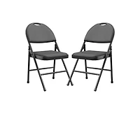 gaomon 6 Pack Folding Chairs with Padded Cushion & Back, Outdoor & Indoor Event Portable Metal Folding Chairs with Cushion，for Home and Office,