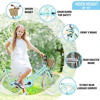 Streamdale Girls' Colorful 20" Bike with Basket