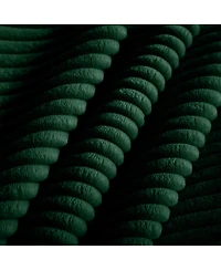 Streamdale Furniture Large L Shape Sectional Corduroy Sofa,Deep Seat Couch with Storage Footstool and 4 Waist Pillows, Green