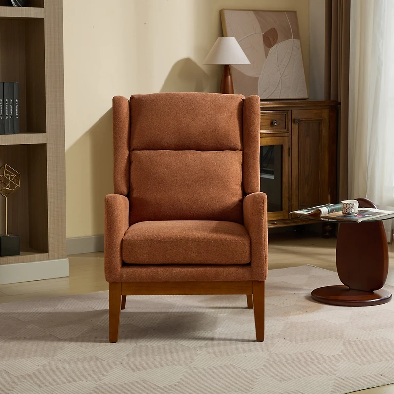 Streamdale Modern Accent Chair with Wood Legs