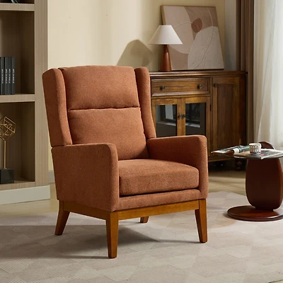 Streamdale Modern Accent Chair with Wood Legs