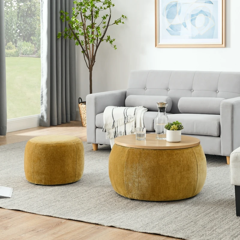 Streamdale 2-in-1 Ottoman End Table with Seat (25"x25")