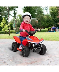 Qaba Kids Atv Quad, 6V Ride On Toy with Rechargeable Battery,