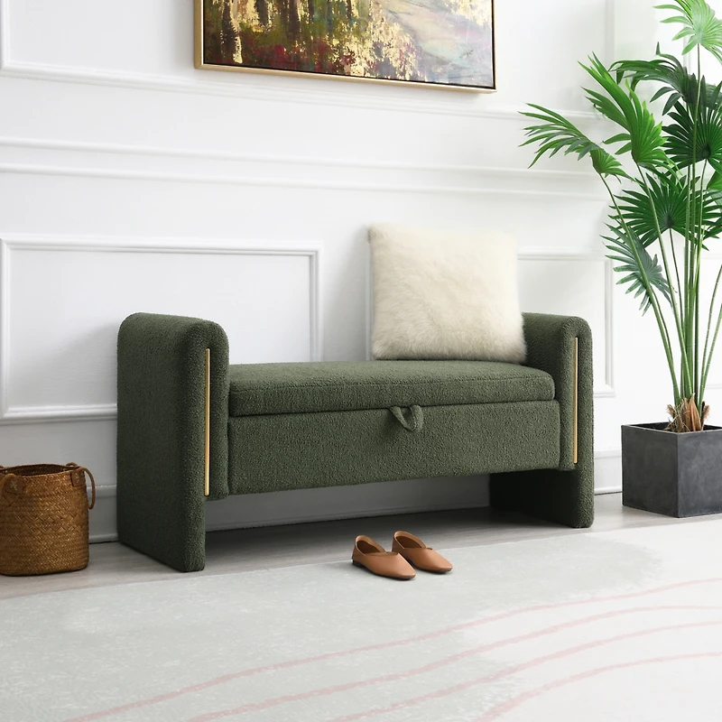 Streamdale Modern Teddy Bench Arms, Storage, Footstool, Vanity