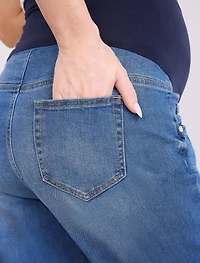 Motherhood Maternity Secret Fit Over the Bump Straight Leg Denim Jeans