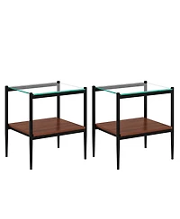Streamdale Modern 3-Piece Glass Coffee Table Set