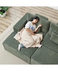 Streamdale Oversized Plush Sectional Lounge, Removable Footstools