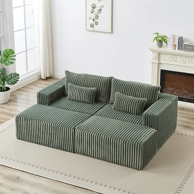 Streamdale Oversized Plush Sectional Lounge, Removable Footstools