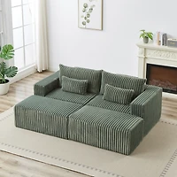 Streamdale Oversized Plush Sectional Lounge, Removable Footstools