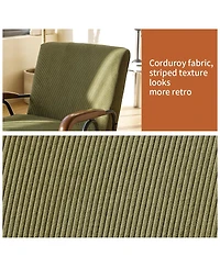 Pattern Colorful Fabric Armchair, Modern Accent Chair High Back, Living Room Chairs with Metal Legs and Soft Padded, Sofa Chairs for Home Office,Bedro