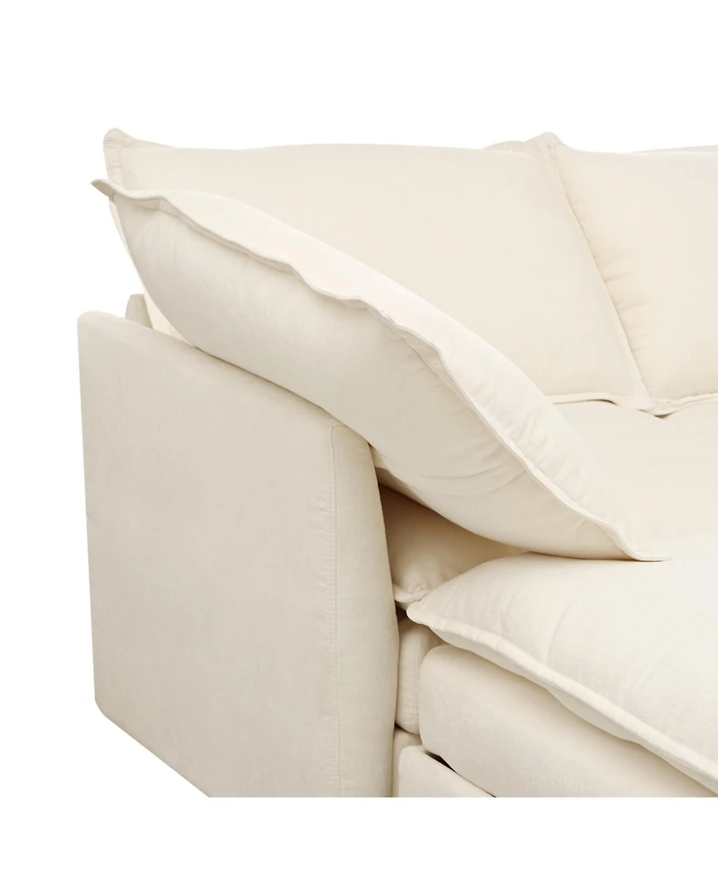 Streamdale Furniture Mirod Versatile 6-Piece Modular Sofa Bed with Storage,Stylish Faux Double-Layer Cushions,Comfortable & Durable Design,Perfect for