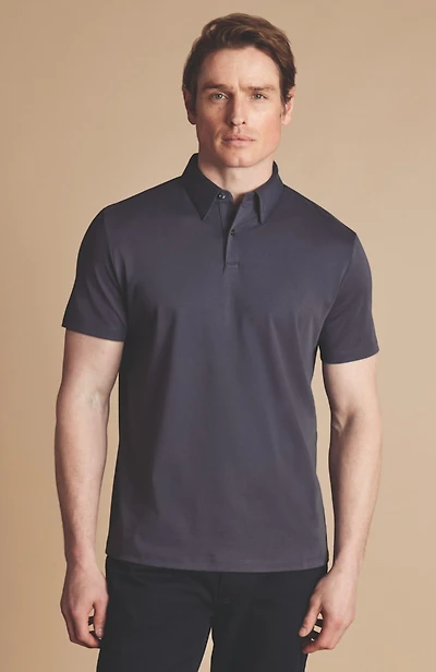 Charles Tyrwhitt Plain Short Sleeve Jersey Polo