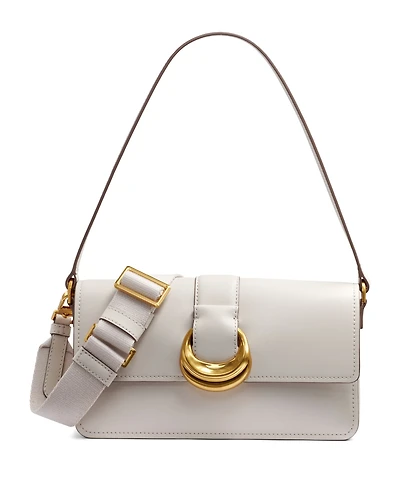 Donna Karan New York Valley Stream Leather Buckle Shoulder with Removable Strap