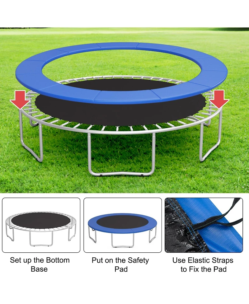 Gymax 16FT Trampoline Replacement Safety Pad Universal Trampoline Cover