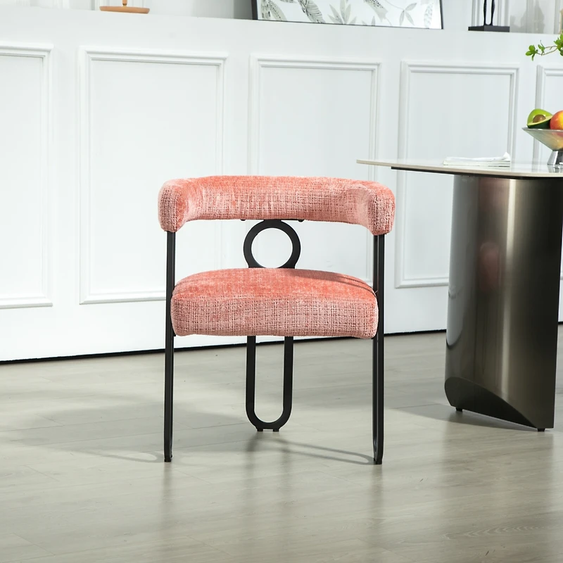Streamdale Chenille Accent Chair for Living Room (Pink)