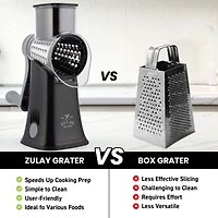Rotary Cheese Grater with 5 Interchangeable Stainless Steel Blades