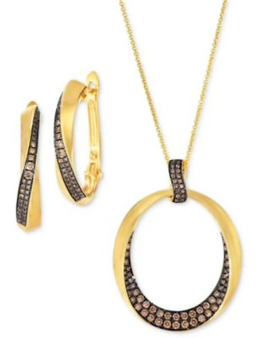 Le Vian Chocolatier Chocolate Diamond Earrings Necklace