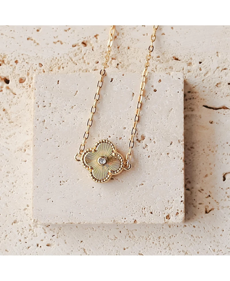 Non-Tarnishing Gold Clover Necklace