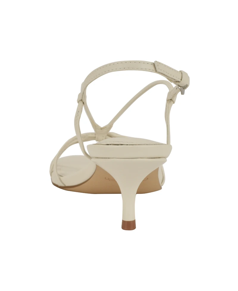 Calvin Klein Women's Poeta Kitten Heel Strappy Dress Sandals