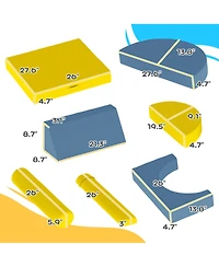 Qaba Kids Foam Climbing Blocks, 14 Pcs Climbing Toys for Toddlers,