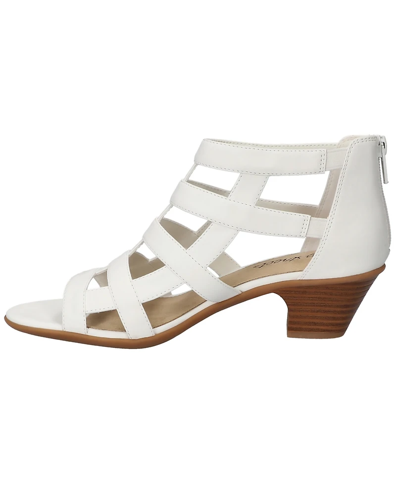 Easy Street Women's Marg Gladiator Block Heel Sandals