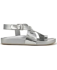 Franco Sarto Women's Blair Toe Loop Round Flat Sandals