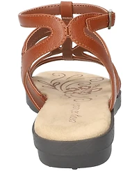 Easy Street Women's Daylily Gladiator Buckle Flat Sandals