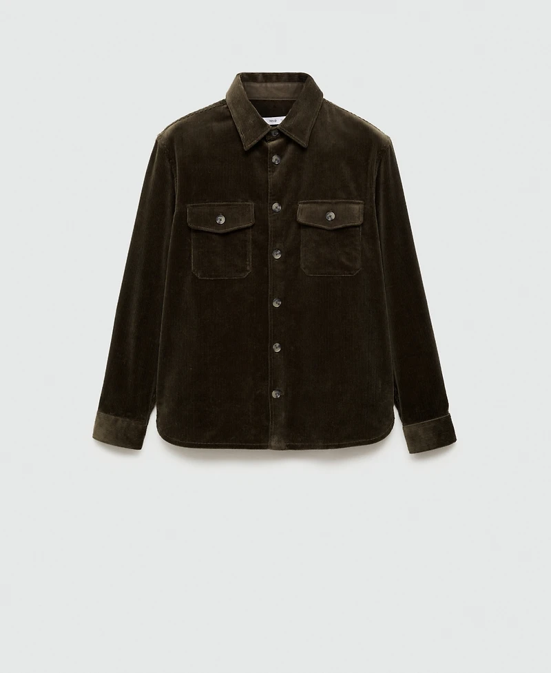 Mango Men's Corduroy Pockets Overshirt