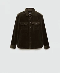 Mango Men's Corduroy Pockets Overshirt