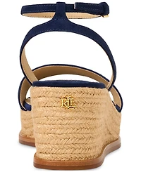 Lauren Ralph Women's Leona Espadrille Platform Wedge Sandals