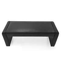 47" Faux Leather Upholstered Bedroom Waterfall Benches-Maison Boucle
