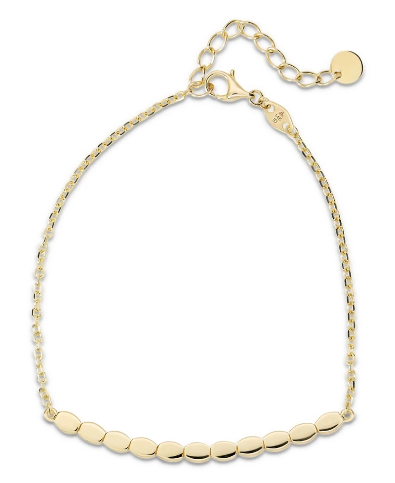 Devata Hexagon Link Chain Bracelet in 14K Gold, 6.5 in adj to 7.5 in, approx. 3.1 grams
