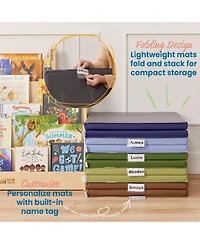 SoftZone ECR4Kids Folding Rainbow Rest Mats, Assorted, 5-Piece