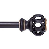 Kenney Agatha 3/4" Decorative Curtain Rod - Fast Fit Easy Install for Effortless Home Decor