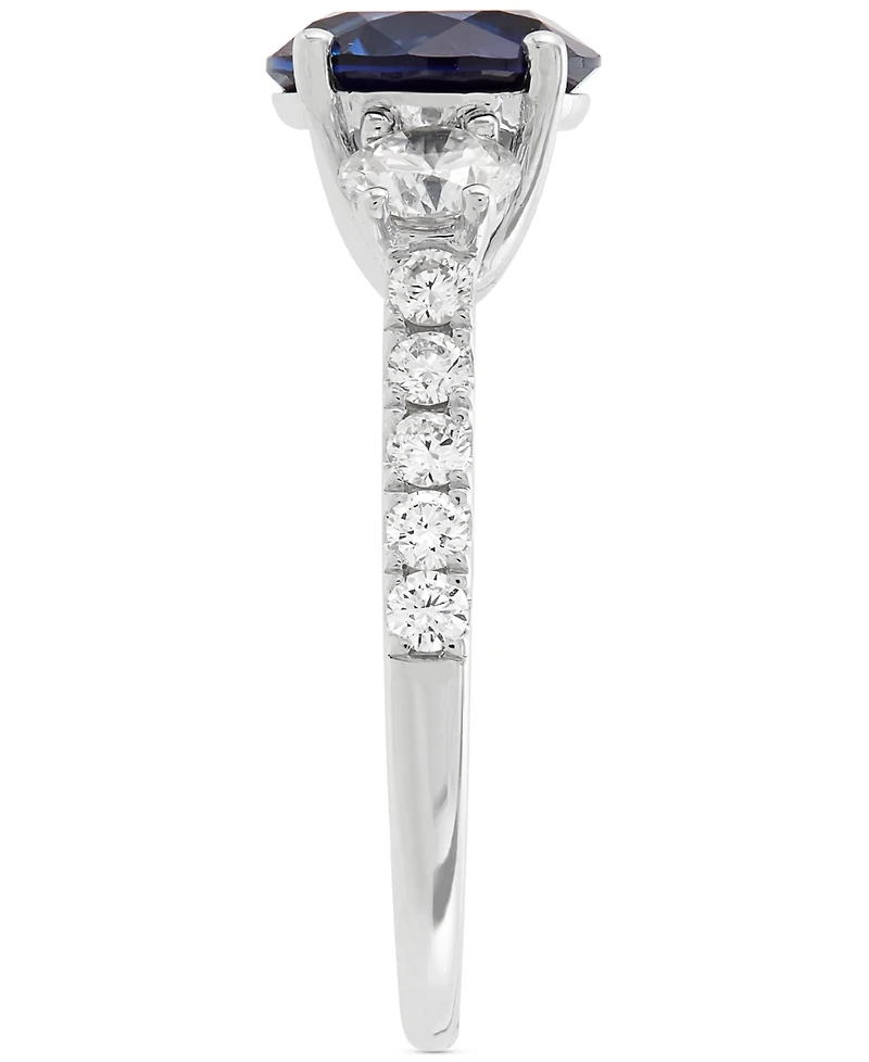Grown With Love Lab Ruby (3 ct. t.w.) & Diamond (1 Ring 14k Gold (Also Emerald Sapphire)