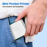 Sticker Printer, PM230 Mini Thermal Printer Bluetooth Portabel Sticker Maker with 3 Rolls of Paper, Print Pods Mini Printer with Multiple Templates fo