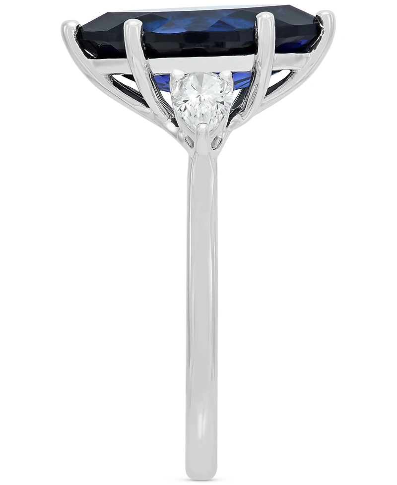 Grown With Love Lab Ruby (3-1/3 ct. t.w.) & Diamond (1/2 Marquise Ring 14k Gold (Also Emerald Sa