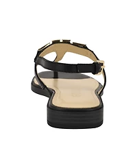 Guess Women's Reality G-Elite T-Strap Flat Sandals