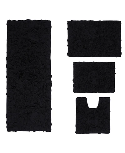 Home Weavers Bell Flower 4-Pc. Bath Rug Set