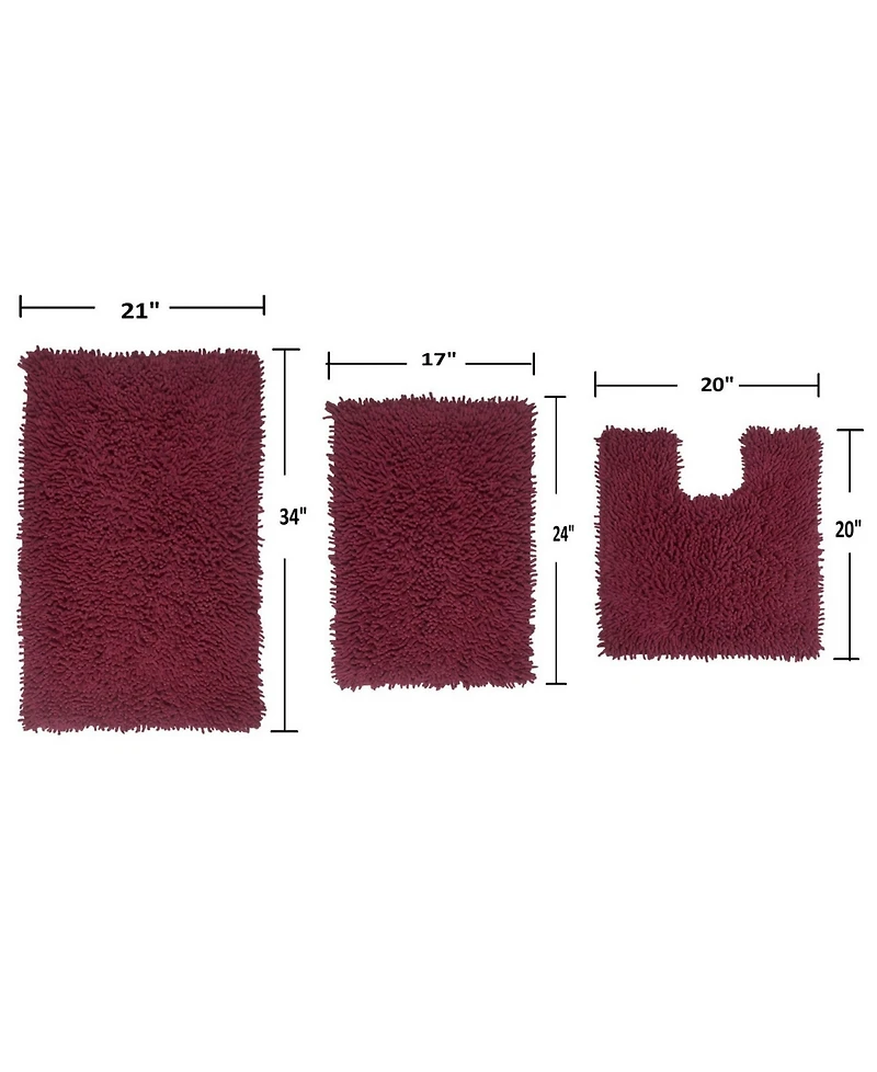 Home Weavers Fantasia 3-Pc. Bath Rug Set