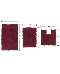 Home Weavers Fantasia 3-Pc. Bath Rug Set