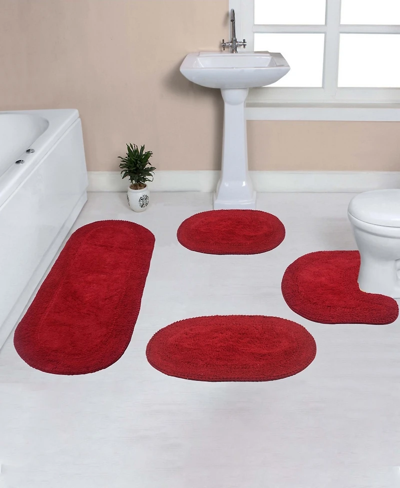 Home Weavers Double Ruffle -Pc. Bath Rug Set